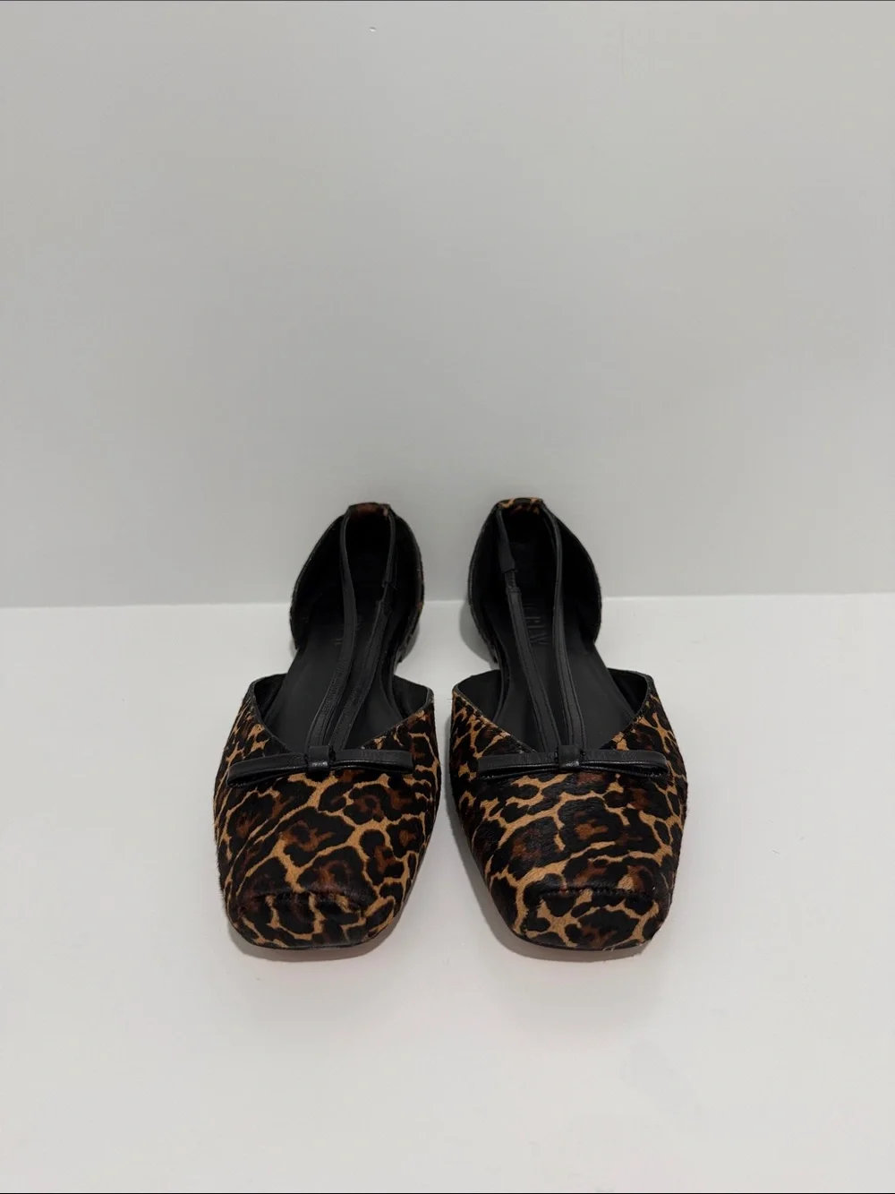NEW J.Crew Quinn Cutout Ballet Flats in Leopard print Calf hair size 8 CP062